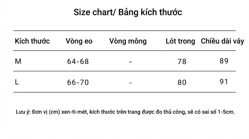 Chân Váy Bánh Kem Nữ Lưng Cao Dáng Dài Màu Trắng chi tiết 7