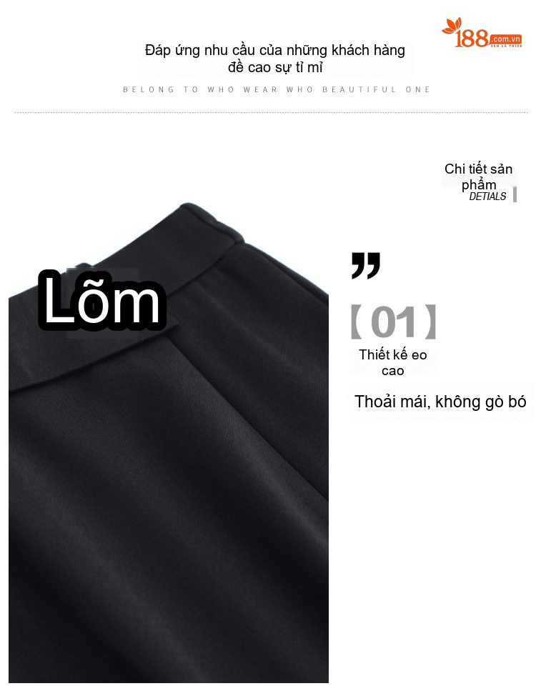 Chân Váy Bút Chì Nữ Dáng Ôm Lưng Cao Xẻ Tà Công Sở Hàn Quốc Màu Đen chi tiết 5