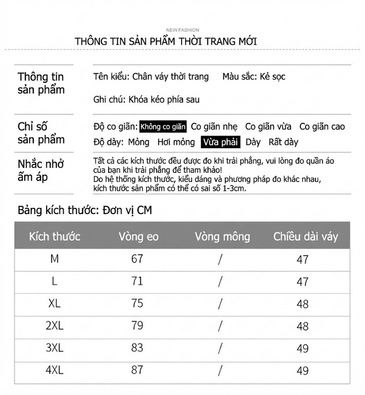 Chân Váy Ngắn Chữ A Lưng Cao Họa Tiết Kẻ Ô Bất Đối Xứng Màu Đen chi tiết 7