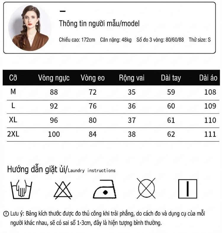 Đầm chữ A Nữ Cổ chữ V Pối Tạp Họa Tiết Thu Đông Dáng Ôm chi tiết 5