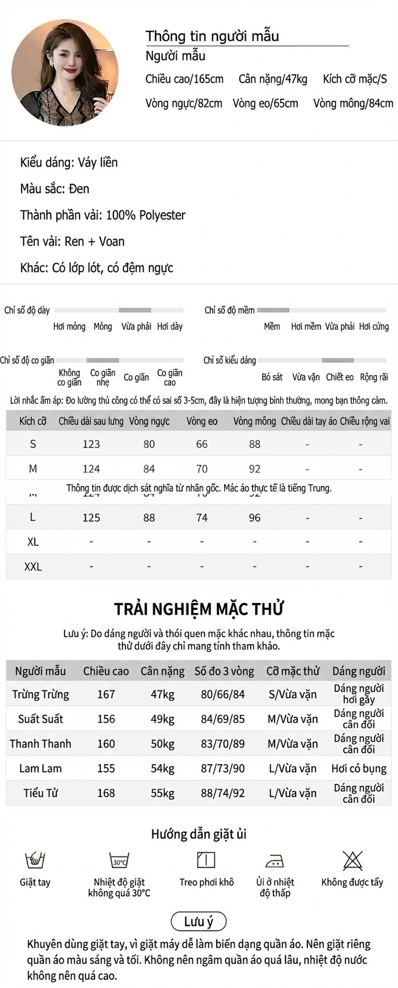 Đầm Dự Tiệc Nữ Cổ chữ V Ren Tay Bồng Xẻ Tà Dáng Ôm Màu Đen chi tiết 2