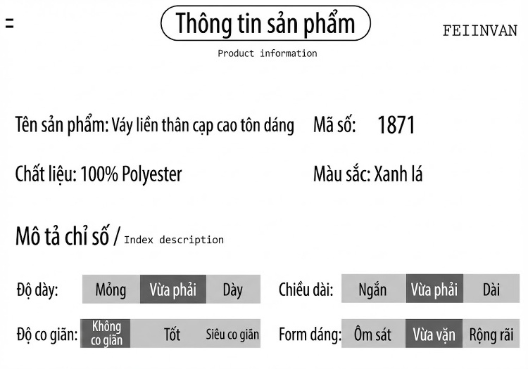 Đầm Midi Nữ Hở Vai Tay Phồng Thắt Eo Phong Cách Pháp Màu Xanh Lá chi tiết 4