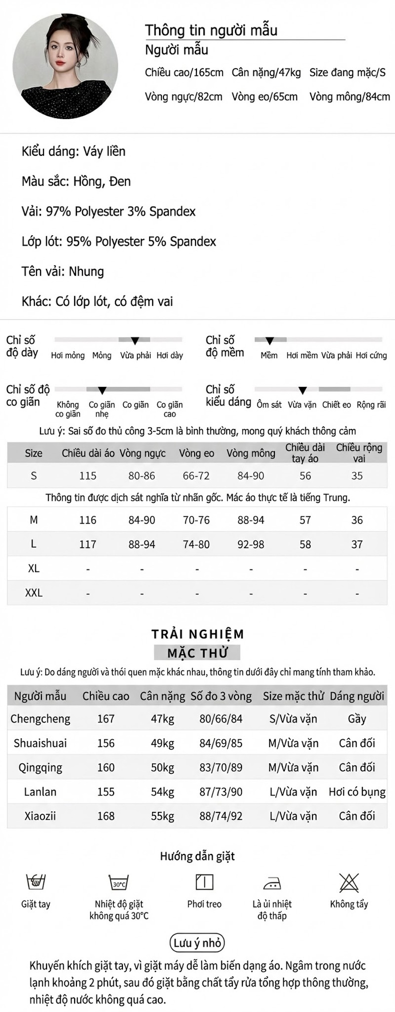 Đầm Ôm Body Nữ Dài Tay Cổ Điển Pháp Đính Đá Nóng Thiết Kế Nhún Ly Màu Hồng, Đen chi tiết 2