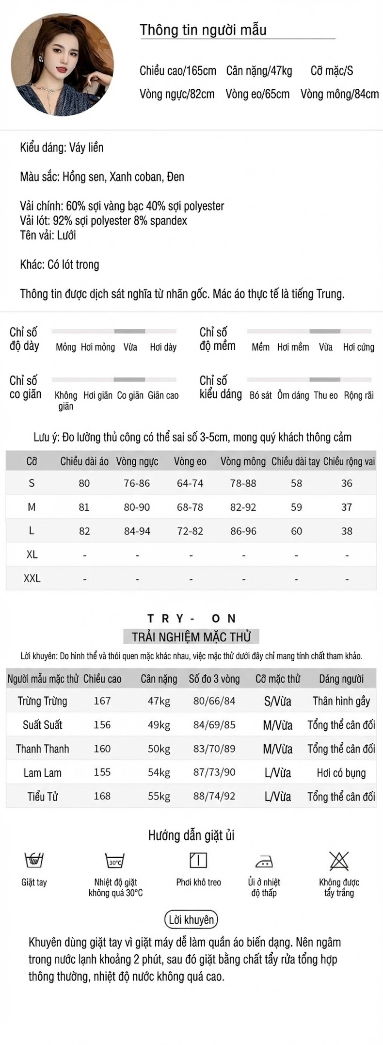 Đầm Ôm Body Nữ Tay Dài Cổ chữ V Thiết Kế Nhún Bèo Màu Xanh Navy chi tiết 2