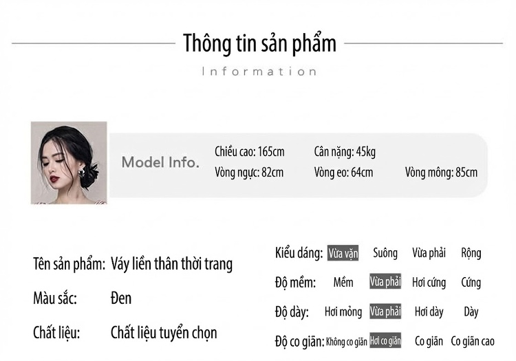 Đầm Ôm Body Nữ Tay Lồng Đèn Cổ Bẻ Thanh Lịch Màu Đen, Trắng chi tiết 4