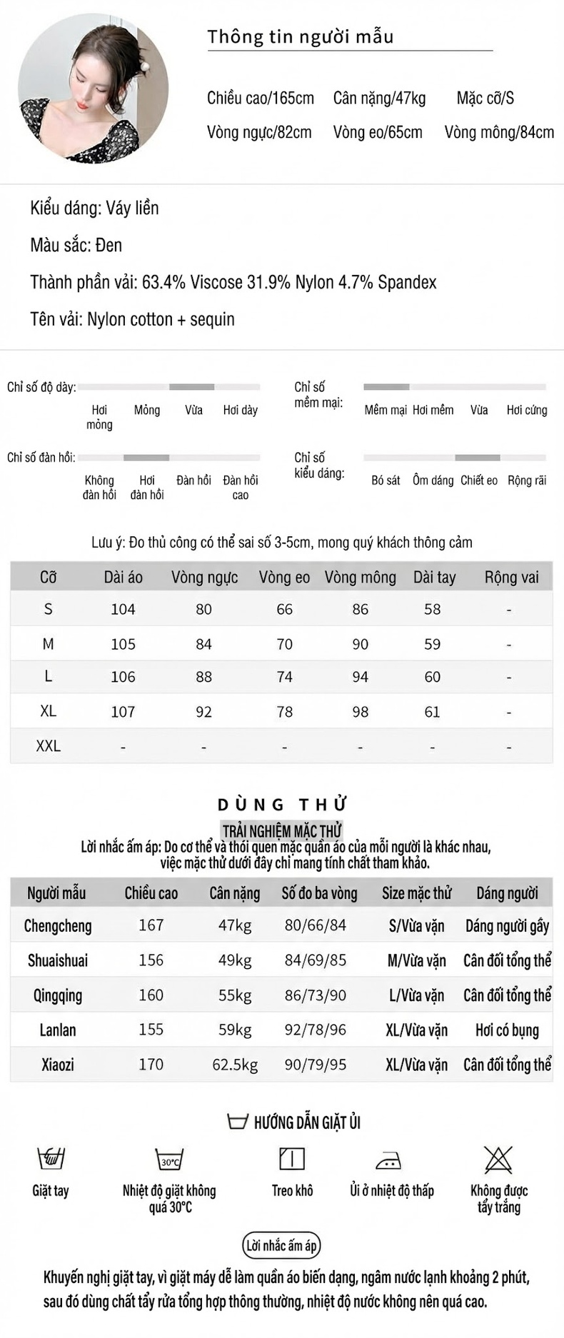 Đầm Tiểu Thư Tay Dài Thu Đông, Thiết Kế Ôm Eo, Phối Lưới Màu Đen chi tiết 2
