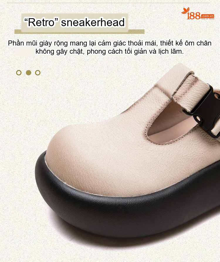 Dép Birken Đầu Tròn Nữ Da Bò Khóa Cài Chiều Cao Đế Khoảng 5cm Màu Vàng, Xanh Lá, Kem... chi tiết 5