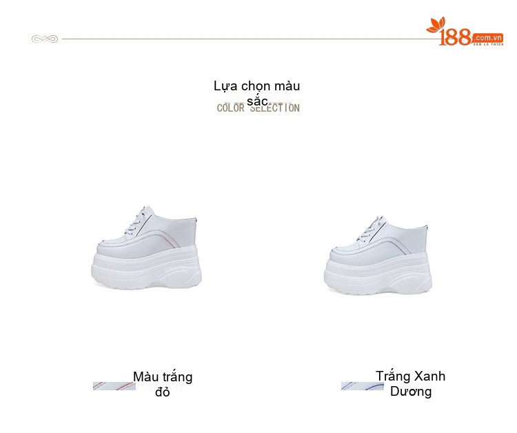 Dép Nữ Đế Xuồng Quai Hậu Da Bóng Chiều Cao Đế Khoảng 14cm Màu Trắng chi tiết 2