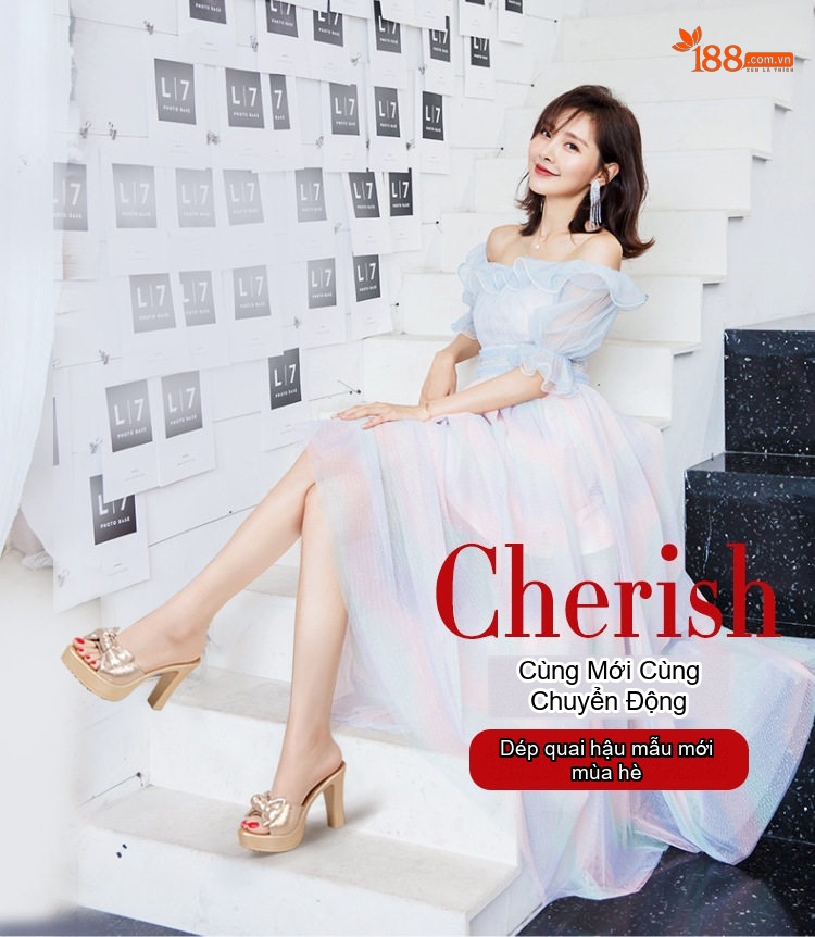 Dép Quai Ngang Nữ Đế Xuồng Chiều Cao Đế Khoảng 8cm Da Bóng, Hở Mũi, Thắt Nơ Màu Vàng, Đen chi tiết 1