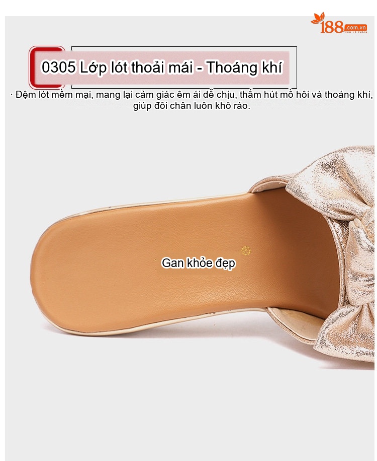Dép Quai Ngang Nữ Đế Xuồng Chiều Cao Đế Khoảng 8cm Da Bóng, Hở Mũi, Thắt Nơ Màu Vàng, Đen chi tiết 9