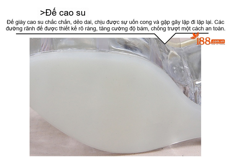 Dép Quai Trong Nữ Đế Xuồng Chiều Cao Đế 10cm Phong Cách Hàn Quốc Màu Trắng, Xanh, Hồng... chi tiết 6