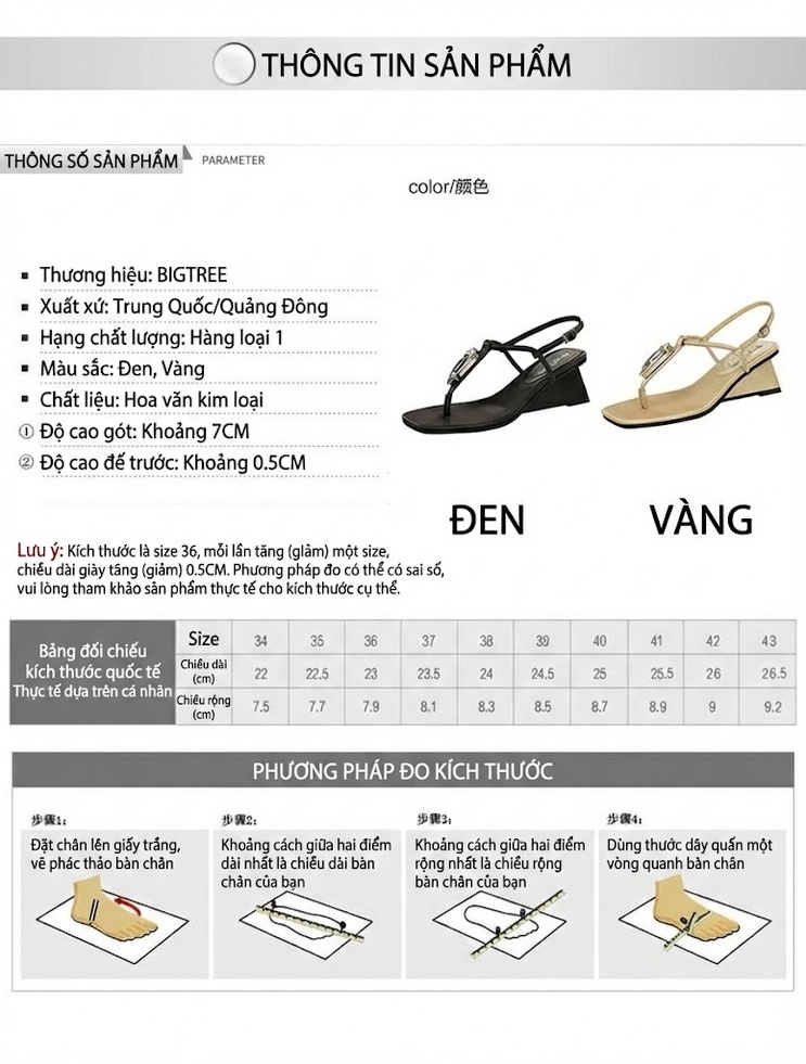Giày Sandal Cao Gót Nữ Xỏ Ngón Quai Mảnh Đính Đá Gót Xuồng Cao Cấp Gót Cao 7cm - 8cm Màu Đen, Kem chi tiết 1