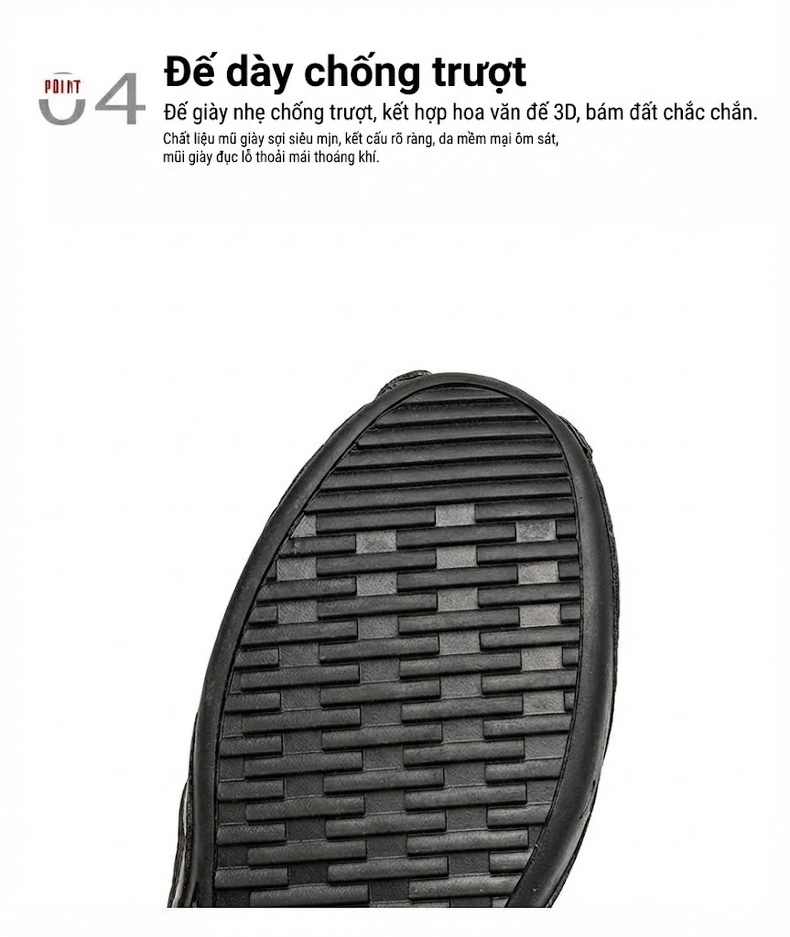 Dép Sandal Quai Dây Rút Nam Da Mờ Chống Trượt Chiều Cao Đế Khoảng 2cm Màu Đen, Nâu chi tiết 7