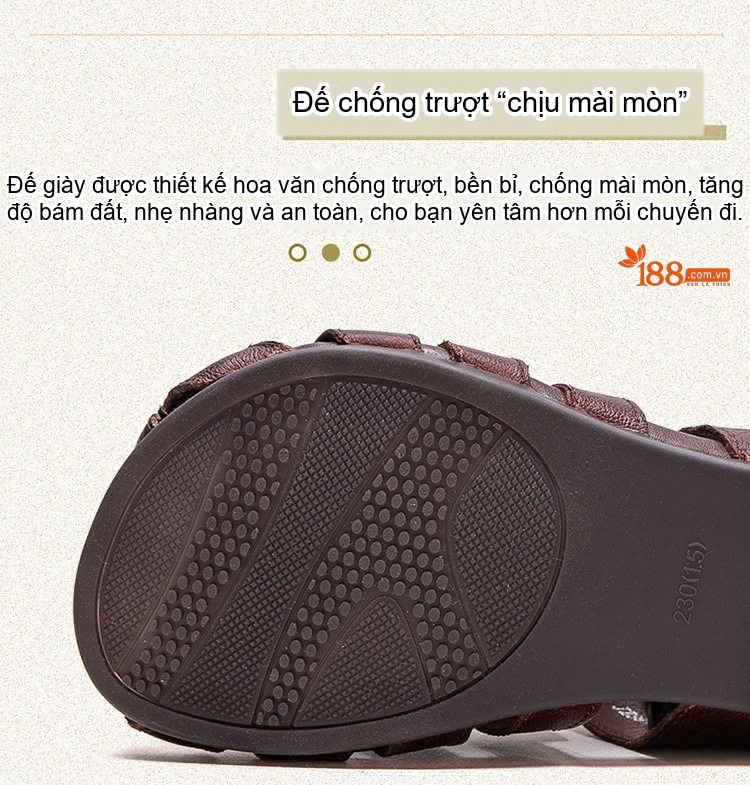 Dép Sục Nữ Da Bò Đan Thủ Công Hở Mũi Chiều Cao Đế Khoảng 1cm Màu Trắng, Nâu, Xanh Lá chi tiết 5