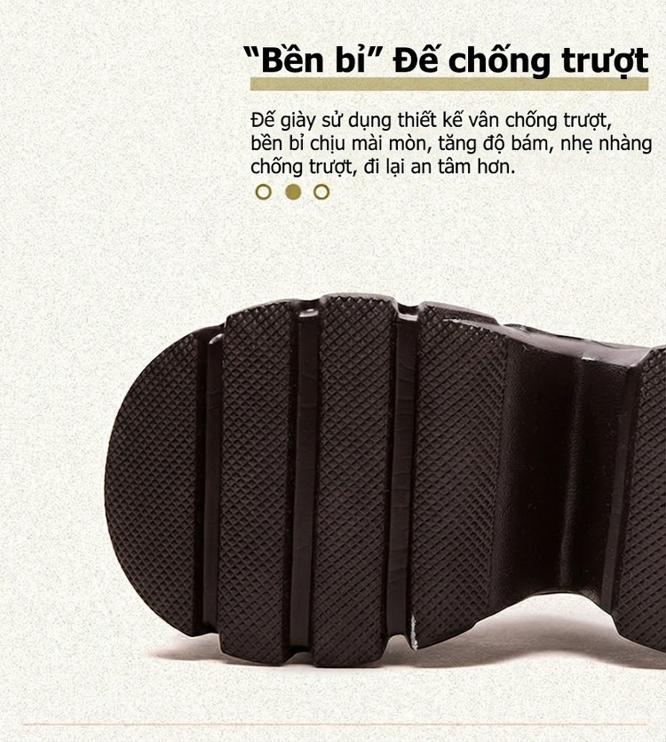 Dép Sục Nữ Da Bò Đế Bệt Chiều Cao Đế Khoảng 6cm Phong Cách La Mã Màu Đen, Nâu chi tiết 5