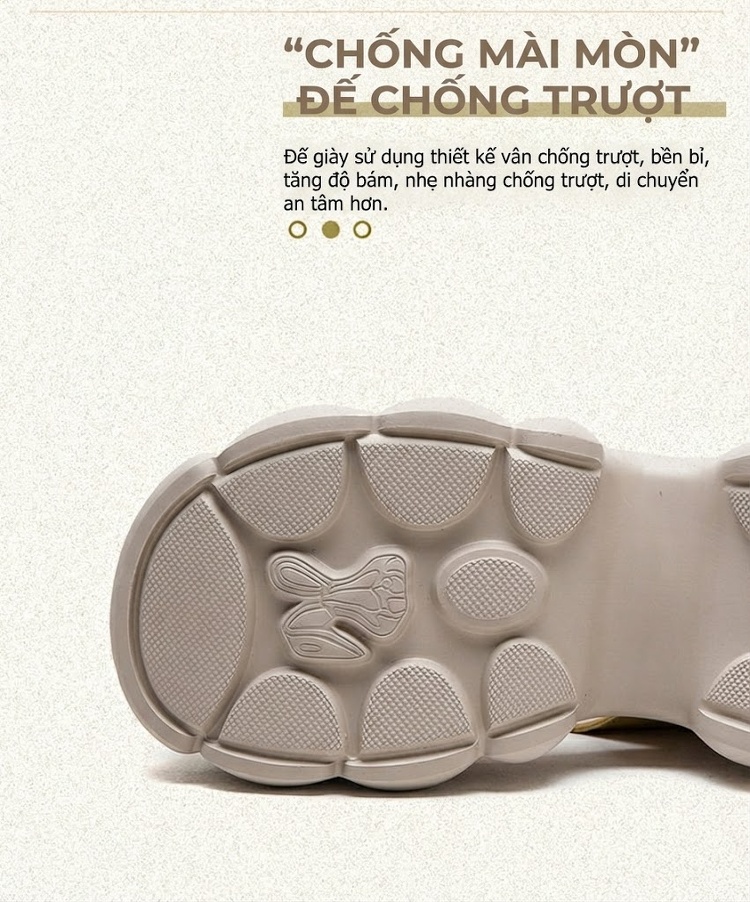 Dép Sục Nữ Da Bò Đế Xuồng Chiều Cao Đế Khoảng 6cm Họa Tiết Hoa Màu Đen, Vàng, Kem chi tiết 4
