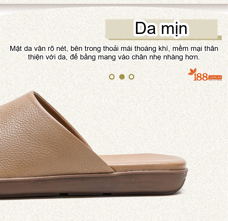Dép Sục Nữ Da Bóng Mũi Vuông Chiều Cao Đế Khoảng 2cm Màu Nâu, Vàng, Xanh Lá chi tiết 2
