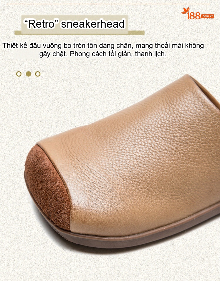 Dép Sục Nữ Da Bóng Mũi Vuông Chiều Cao Đế Khoảng 2cm Màu Nâu, Vàng, Xanh Lá chi tiết 3
