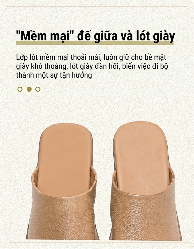 Dép Sục Nữ Da Bóng Mũi Vuông Chiều Cao Đế Khoảng 2cm Màu Nâu, Vàng, Xanh Lá chi tiết 5