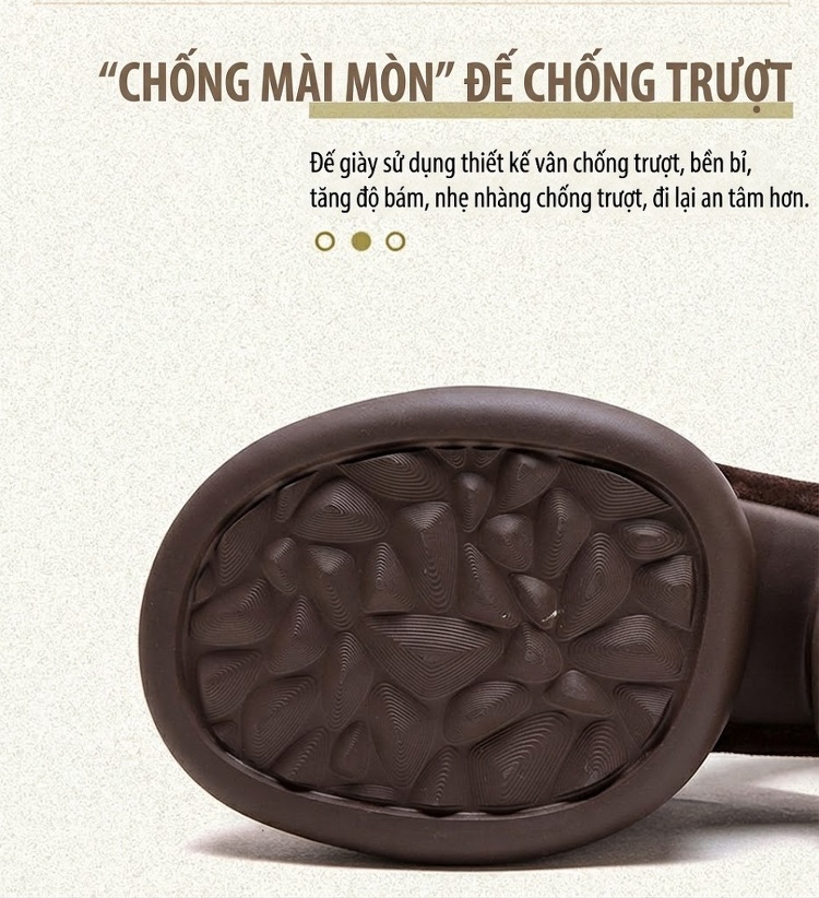 Dép Sục Nữ Da Mờ Đế Bánh Mì Chiều Cao Đế Khoảng 6cm Phong Cách Retro Màu Be, Đen, Nâu chi tiết 6