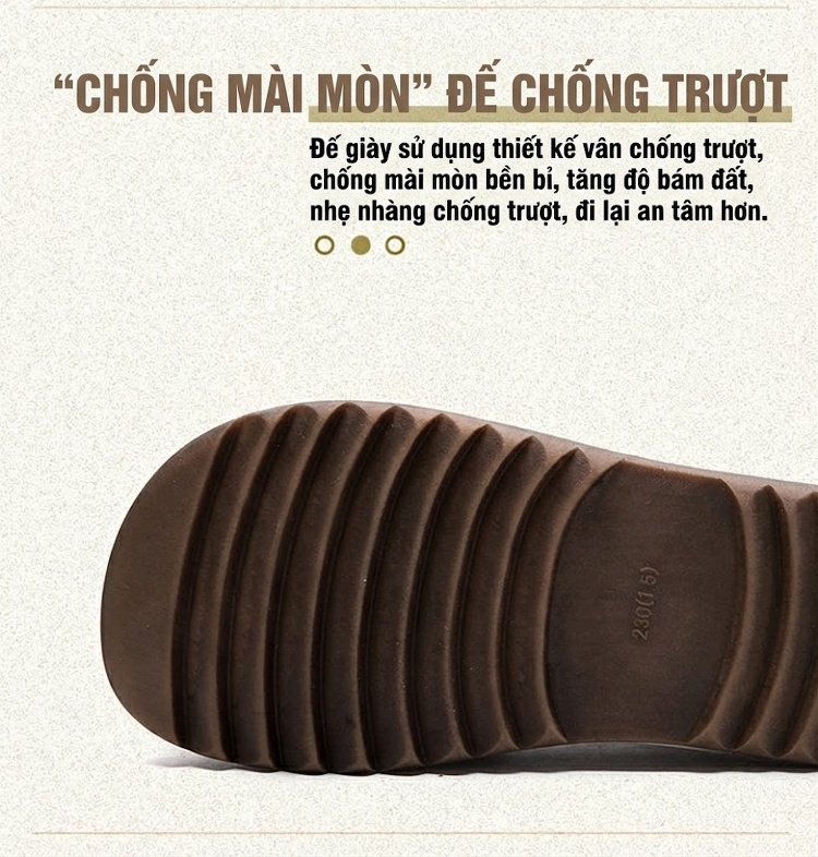 Dép Sục Nữ Da Mờ Hở Gót Chiều Cao Đế Khoảng 2cm Màu Nâu, Xanh Lá chi tiết 6