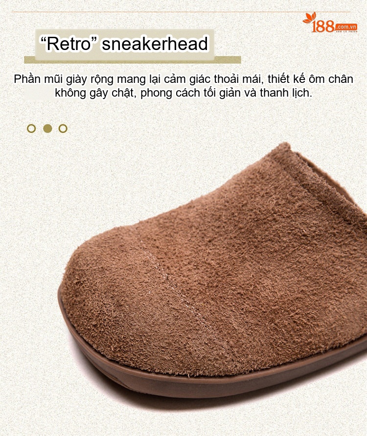 Dép Sục Nữ Hở Gót Da Mờ Thoải Mái Chiều Cao Đế Khoảng 2cm Màu Nâu, Vàng, Xanh Lá chi tiết 4