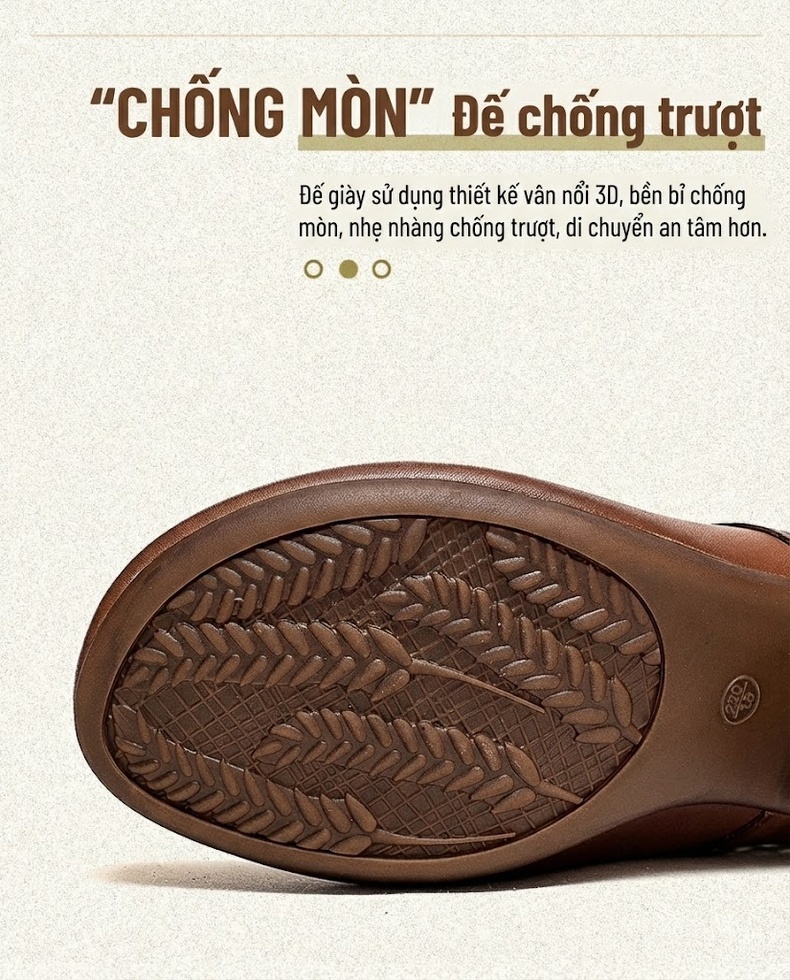 Dép Sục Nữ Họa Tiết Hoa Chiều Cao Đế Khoảng 5cm Màu Kem, Nâu chi tiết 4