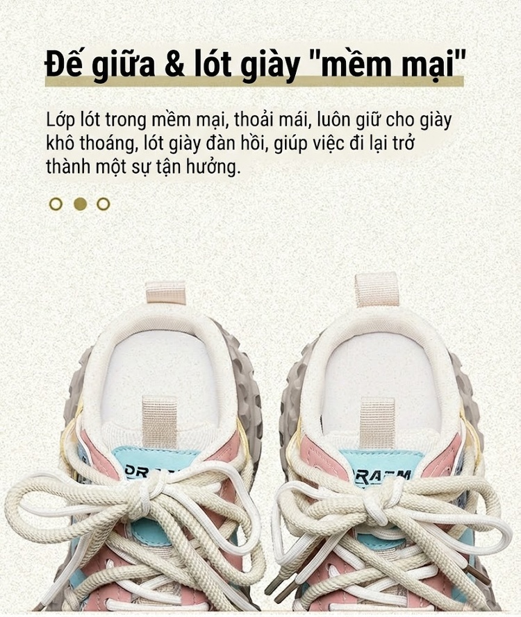 Dép Sục Nữ Lưới Thoáng Khí Đế Bệt Phong Cách Vintage Chiều Cao Đế Khoảng 4cm Màu Trắng, Xanh, Tím, Vàng... chi tiết 7