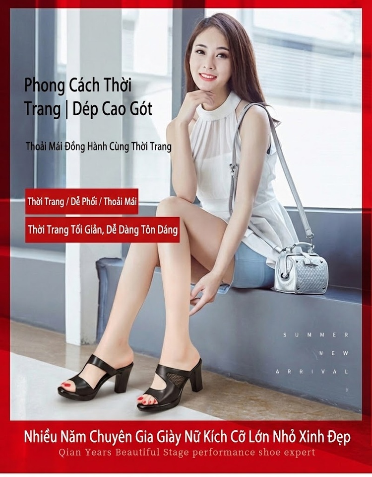 Dép Sục Nữ Quai Ngang Lưới Hở Chiều Cao Đế Khoảng 7cm Màu Đen, Trắng, Đỏ chi tiết 1