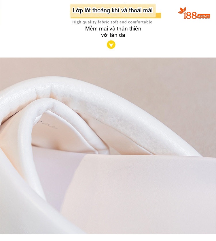 Dép Xỏ Ngón Nữ Đế Dày Chiều Cao Đế Khoảng 4cm Da Bóng Đi Biển Mùa Hè Màu Đen, Trắng chi tiết 10