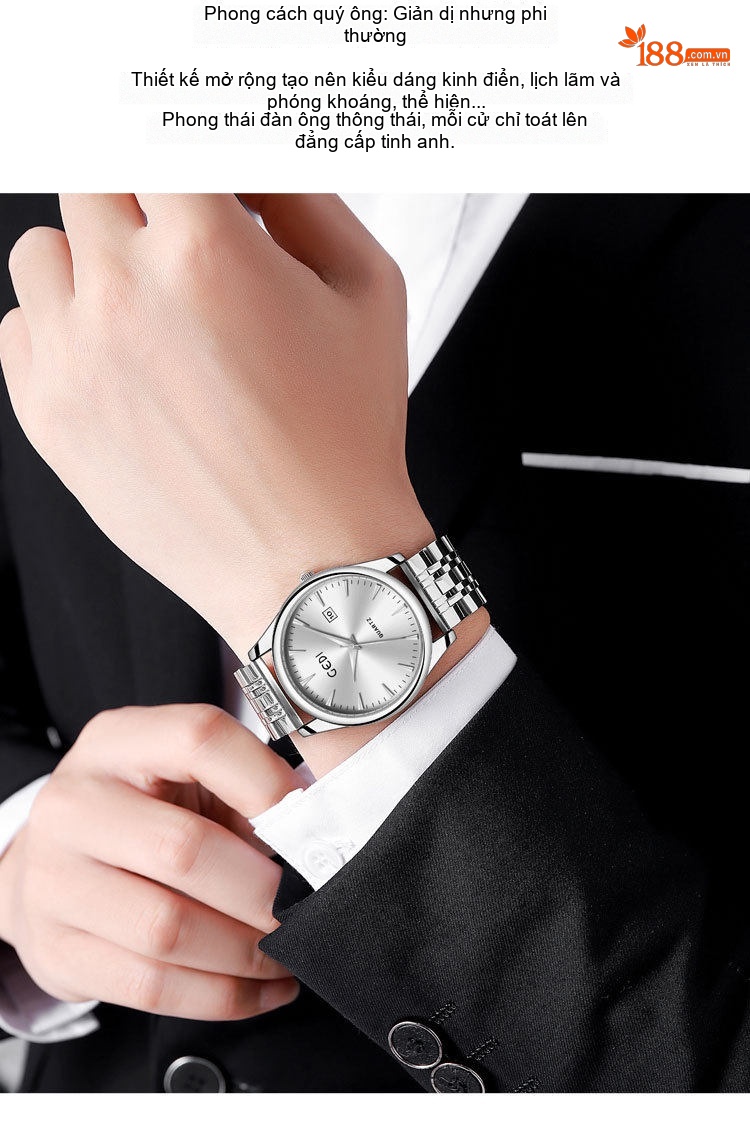 Đồng Hồ Đôi Dây Thép Không Gỉ Quartz Cao Cấp Thiết Kế Tối Giản Màu Bạc, Đen, Vàng, Hồng... chi tiết 11
