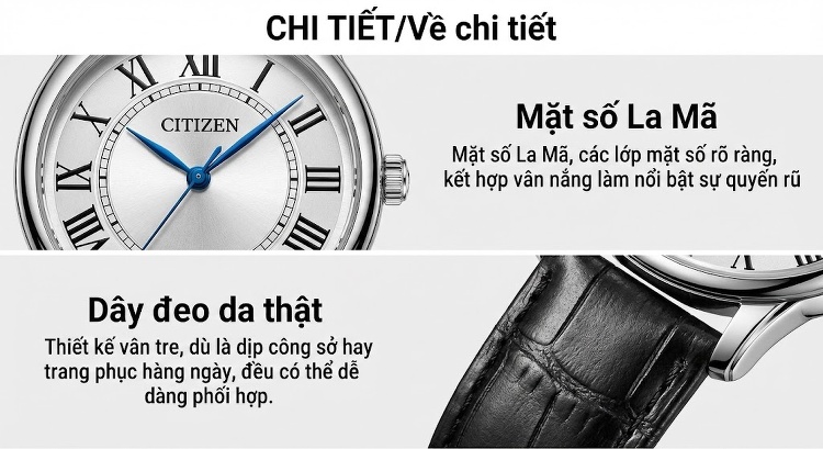 Đồng Hồ Nữ Gedi Dây Kim Loại Quartz Chống Nước Phong Cách Cổ Điển Màu Trắng, Xanh chi tiết 11