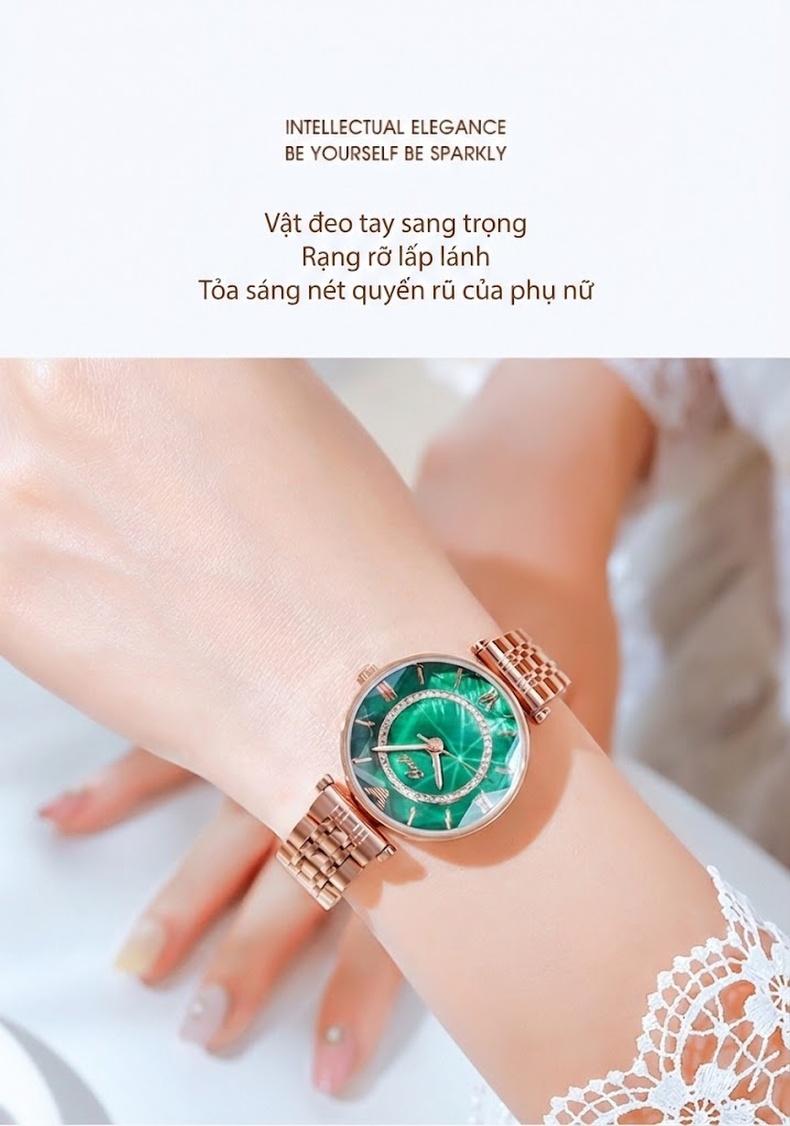 Đồng Hồ Nữ GEDI Dây Thép Thời Trang Mặt Kính Cường Lực Màu Trắng, Xanh Dương, Hồng, Vàng... chi tiết 12