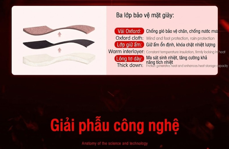 Giày Boot Đi Tuyết Cổ Cao Nam Nữ Lót Lông Dày Dặn Chống Thấm Nước Chống Trượt Đế Cao 3cm chi tiết 60