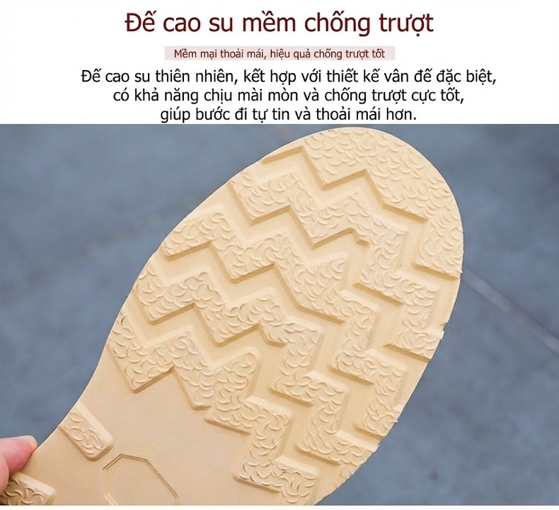Giày Boot Martin Nam Da Bóng Cổ Lửng Đế Cao 3cm Phong Cách Mỹ Cổ Điển chi tiết 5