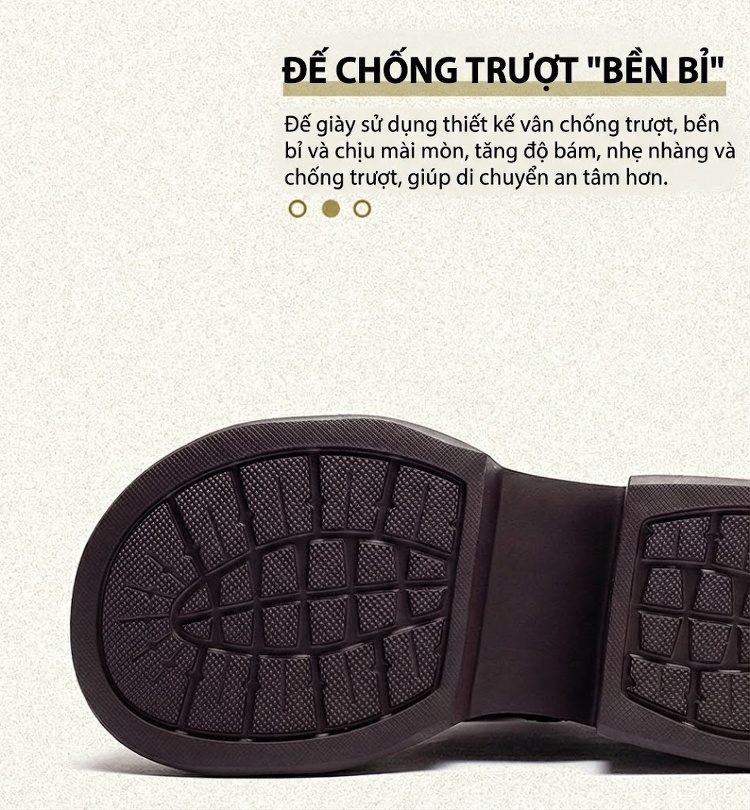 Giày Boot Martin Nữ Cổ Cao Da Mờ Đế Dày Tăng Chiều Cao Khoảng 6cm Màu Đen, Nâu chi tiết 5