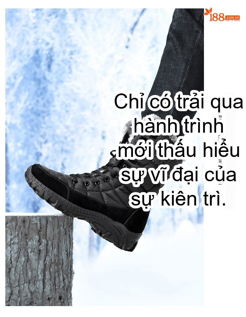 Giày Boot Nam Cao Cổ Lót Lông Giữ Ấm Đi Tuyết Chiều Cao Đế Khoảng 4cm Màu Đen, Xám chi tiết 21
