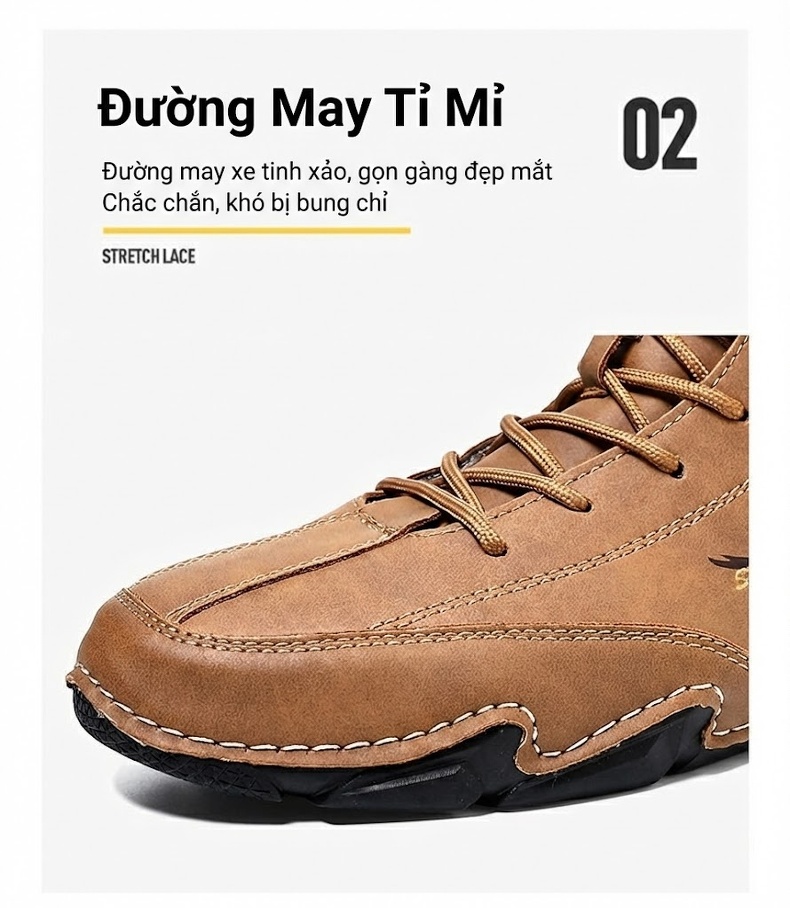 Giày Boot Nam Cổ Cao Da Mờ Lót Lông Chiều Cao Đế Khoảng 3cm Màu Nâu, Trắng, Xanh... chi tiết 7