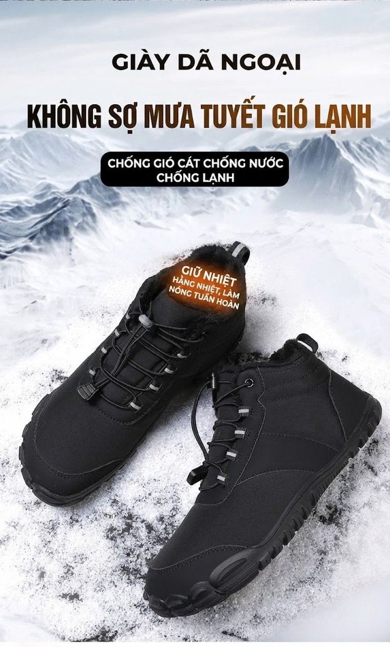 Giày Boot Nam Cổ Cao Lót Lông Giữ Ấm Đế Cao 2cm chi tiết 30