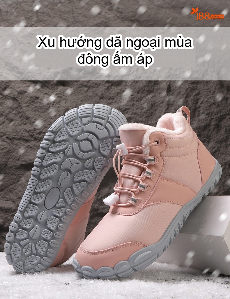 Giày Boot Nam Cổ Cao Lót Lông Giữ Ấm Đế Cao 2cm chi tiết 33