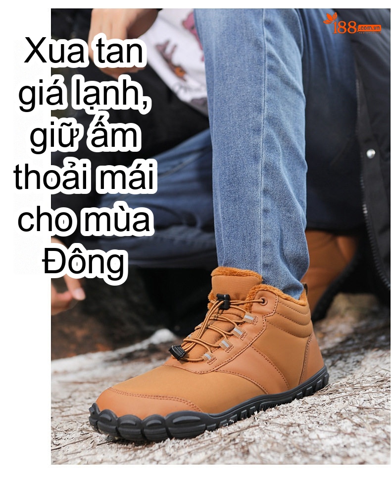 Giày Boot Nam Cổ Cao Lót Lông Giữ Ấm Đế Cao 2cm chi tiết 22