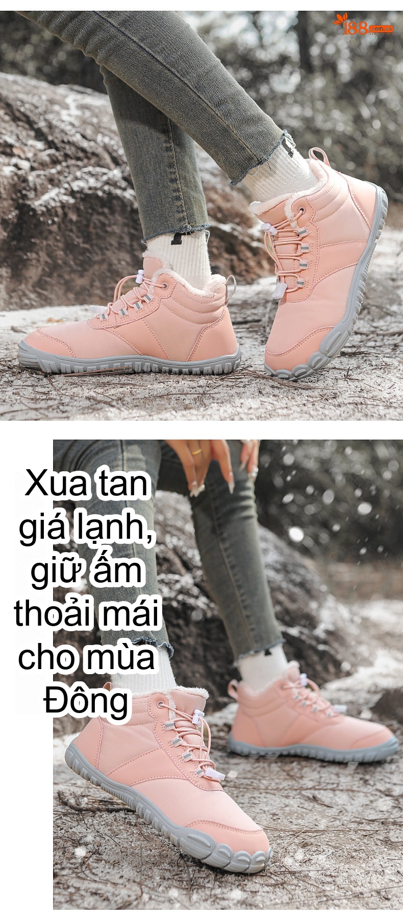 Giày Boot Nam Cổ Cao Lót Lông Giữ Ấm Đế Cao 2cm chi tiết 25