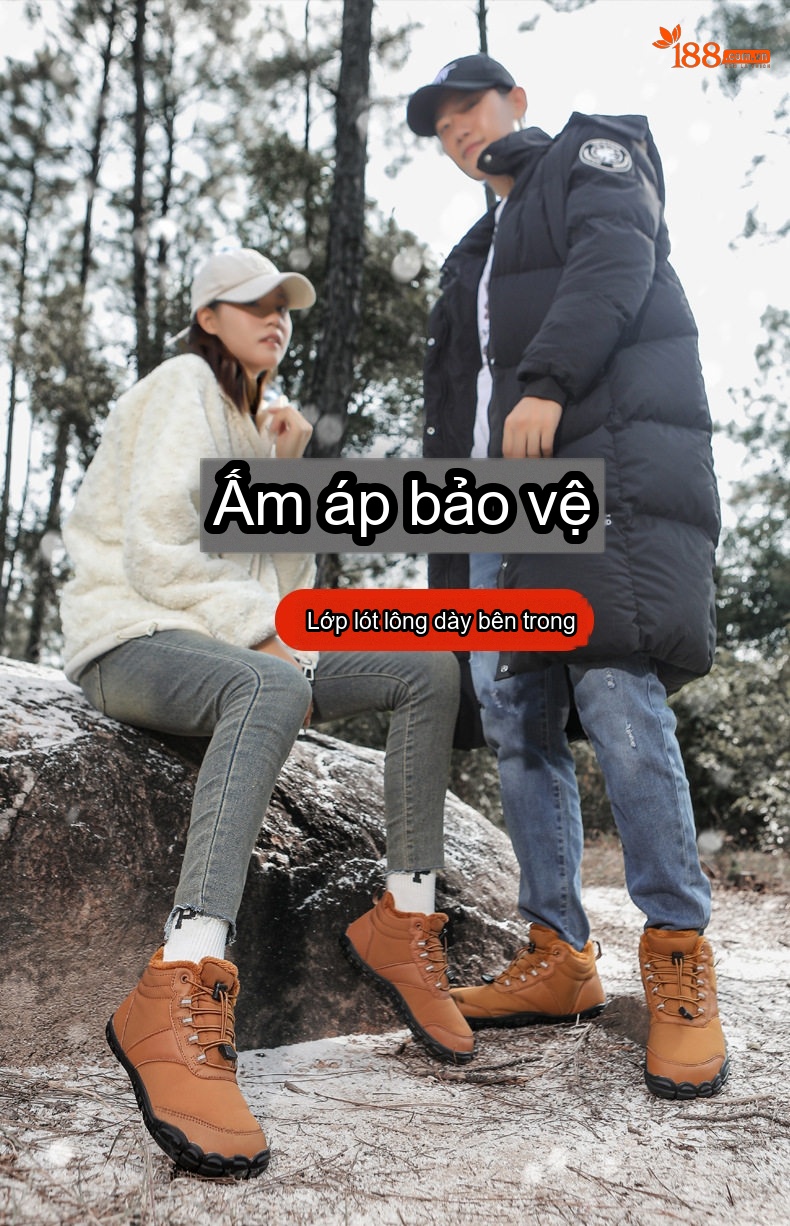 Giày Boot Nam Cổ Cao Lót Lông Giữ Ấm Đế Cao 2cm chi tiết 29