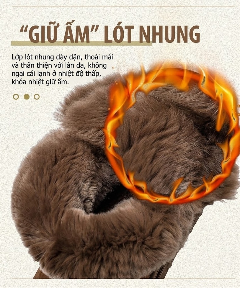 Giày Boot Nữ Cao Cổ Đế Bằng Lót Lông Giữ Ấm Chiều Cao Đế Khoảng 3cm Màu Nâu Vàng, Nâu Đậm, Nâu chi tiết 7