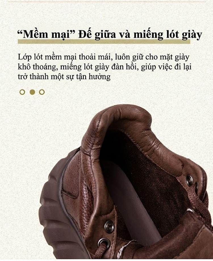 Giày Boot Nữ Cổ Ngắn Da Bò Đế Dày Chiều Cao Khoảng 6cm Màu Đen, Nâu chi tiết 7