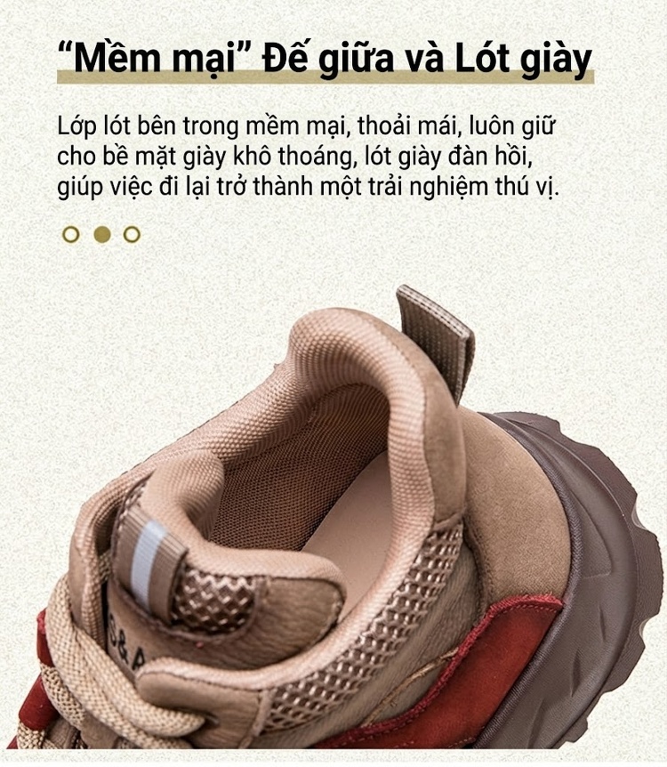 Giày Boot Nữ Cổ Ngắn Phối Màu Đế Bánh Mì Chiều Cao Đế Khoảng 5cm Màu Nâu, Xanh Lá, Đỏ chi tiết 7