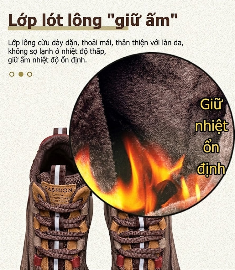Giày Boot Nữ Cổ Ngắn Phong Cách Retro Lót Lông Giữ Ấm Chiều Cao Đế Khoảng 4cm Màu Nâu, Be, Đỏ, Xanh... chi tiết 7