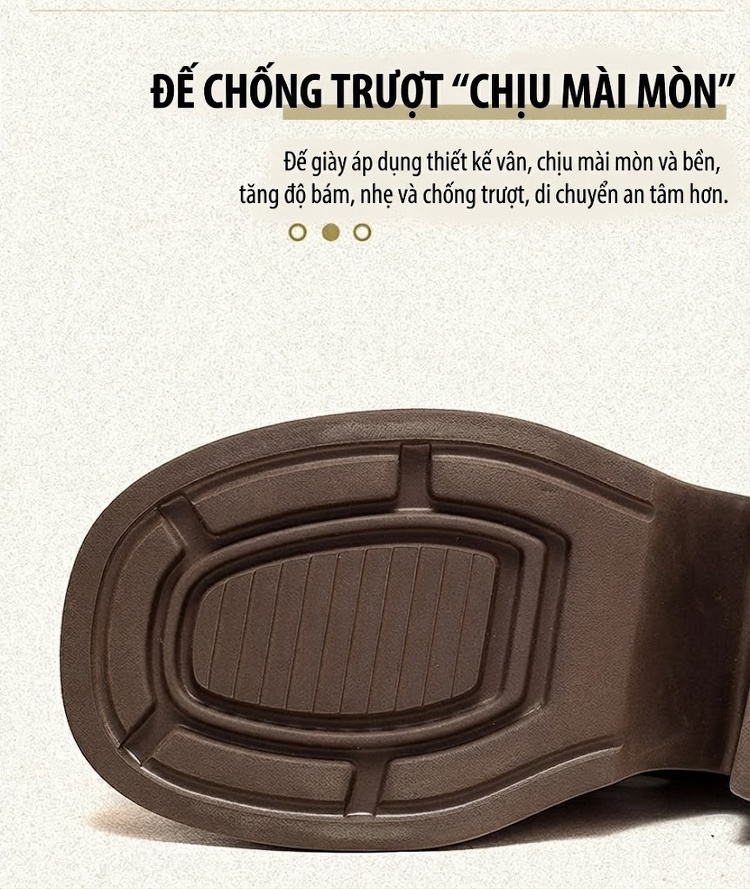 Giày Boot Nữ Da Bò Đục Lỗ Thoáng Khí Cổ Lửng Chiều Cao Đế Khoảng 7cm Màu Nâu, Kem, Đen chi tiết 5