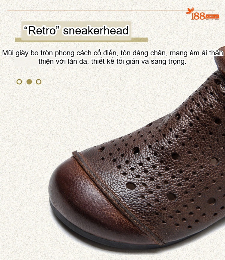 Giày Boot Nữ Da Mờ Cao Cổ Thoáng Khí Chiều Cao Đế Khoảng 2cm Màu Nâu chi tiết 3