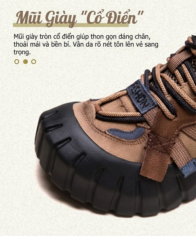 Giày Boot Nữ Đế Bánh Mì Dây Buộc Da Mờ Thời Trang Chiều Cao Đế Khoảng 5cm Màu Nâu, Đỏ, Đen, Xanh Lá chi tiết 4